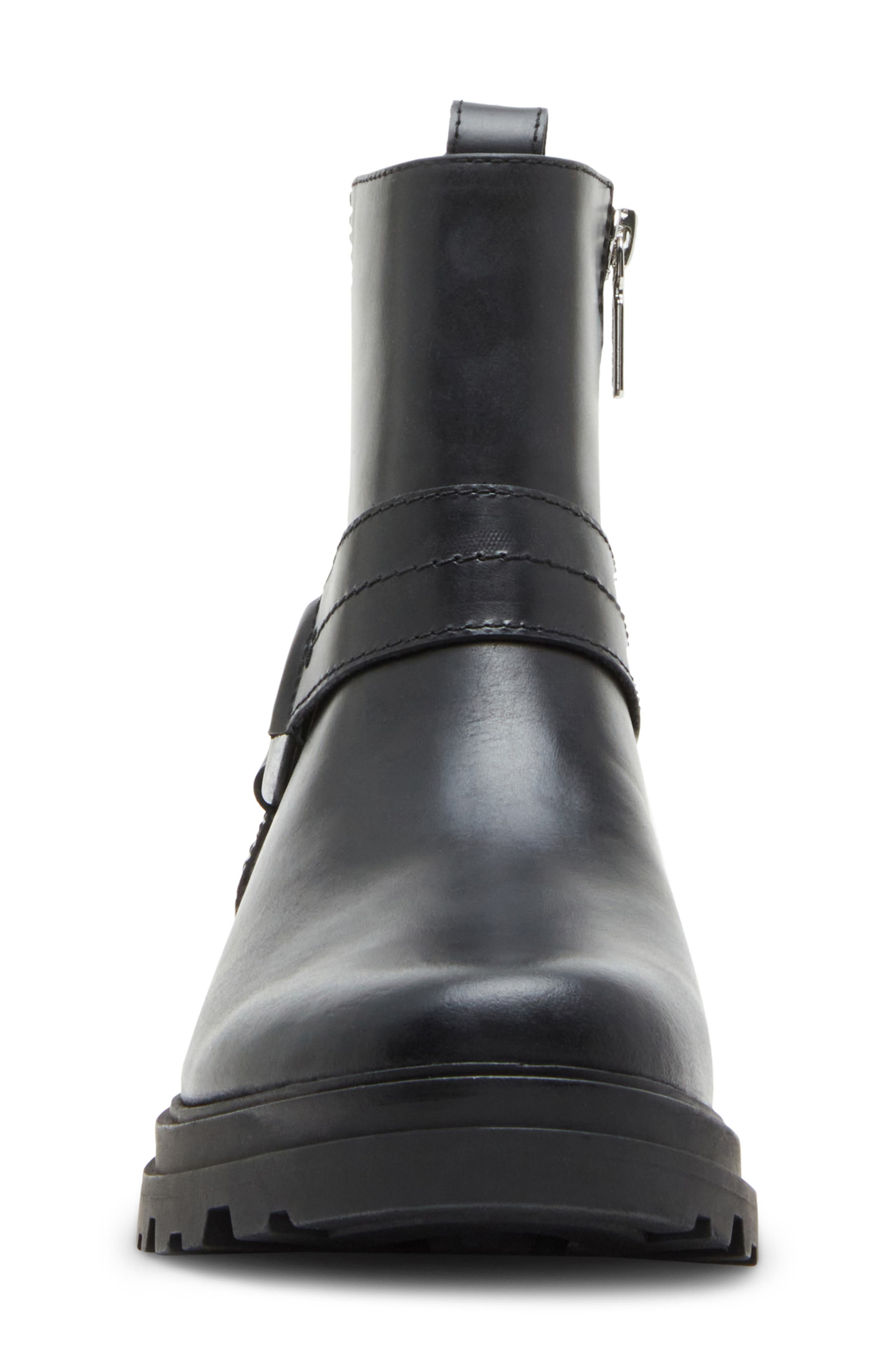 Trishell Waterproof Moto Boot, Alternate, color, BLACK LEATHER