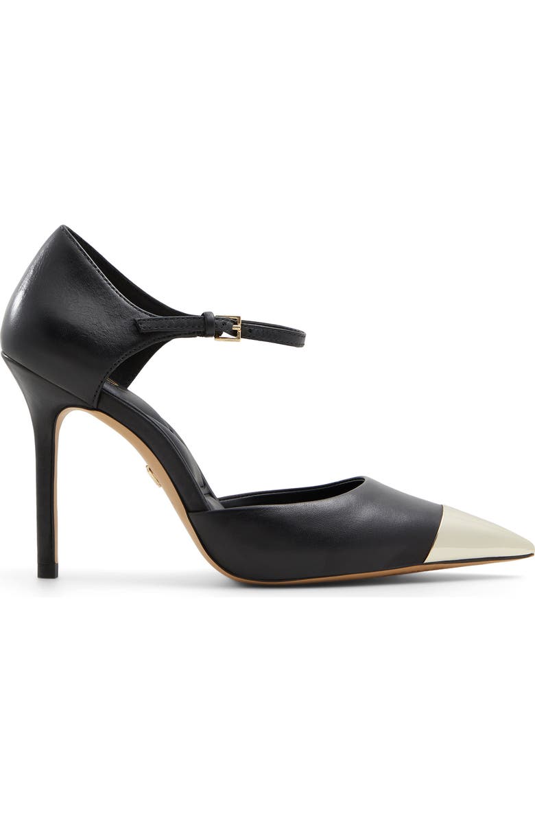 ALDO Mysha Ankle Strap Pointed Cap Toe Pump, Alternate, color,