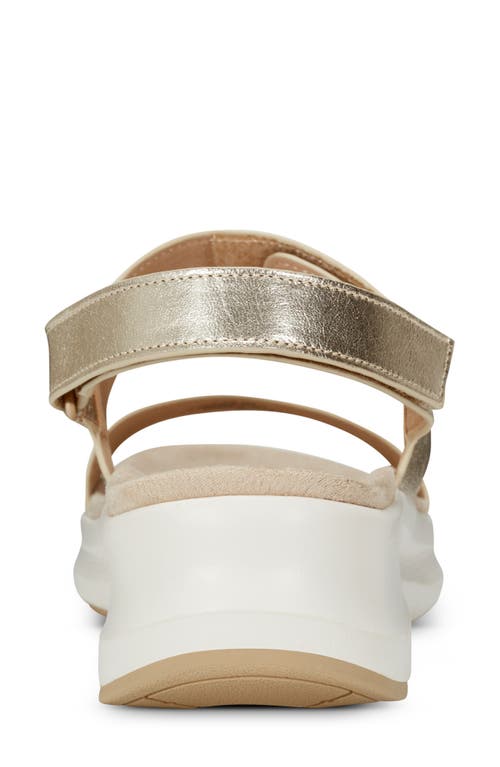 Shop Rockport Qwera Sandal In Metallic Gold