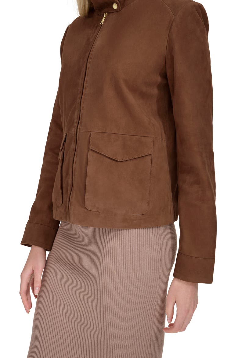 Suede Jacket, Alternate, color, CHOCOLATE
