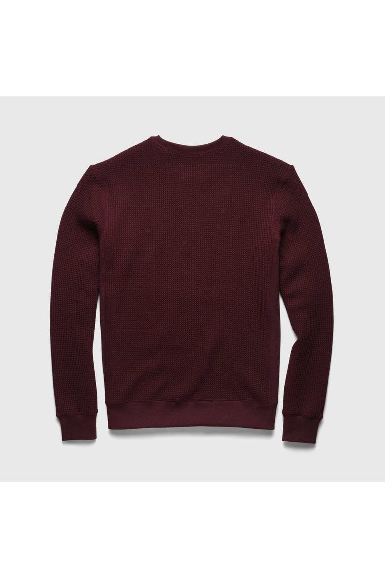 Butch Waffle Fleece Crewneck, Alternate, color, cabernet heather