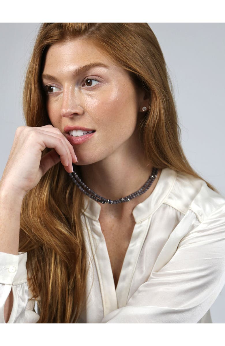 By Lilla Slate Necklace, Alternate, color, Grey