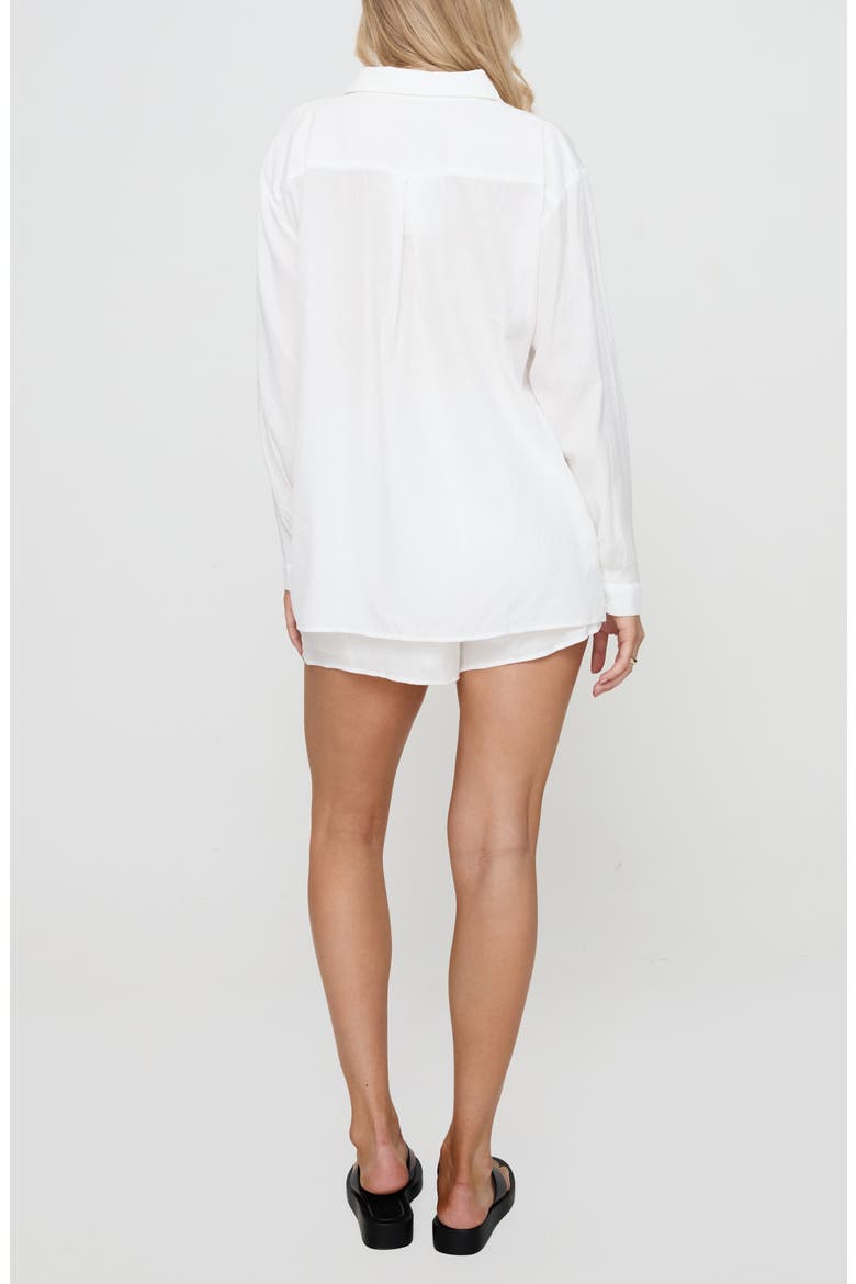 The Chloe Button-Up Top & Shorts Set, Alternate, color, WHITE