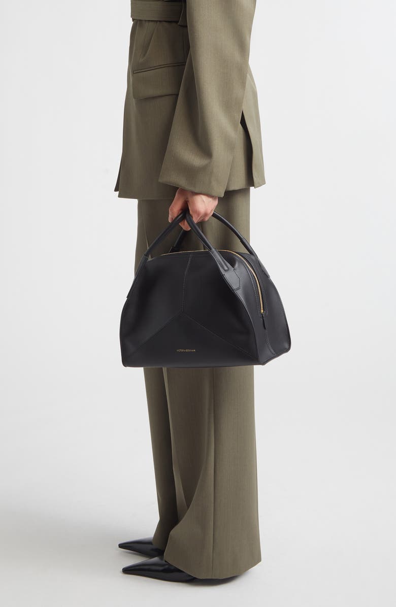 Victoria Beckham The Plié Top Handle Bag, Alternate, color, Black