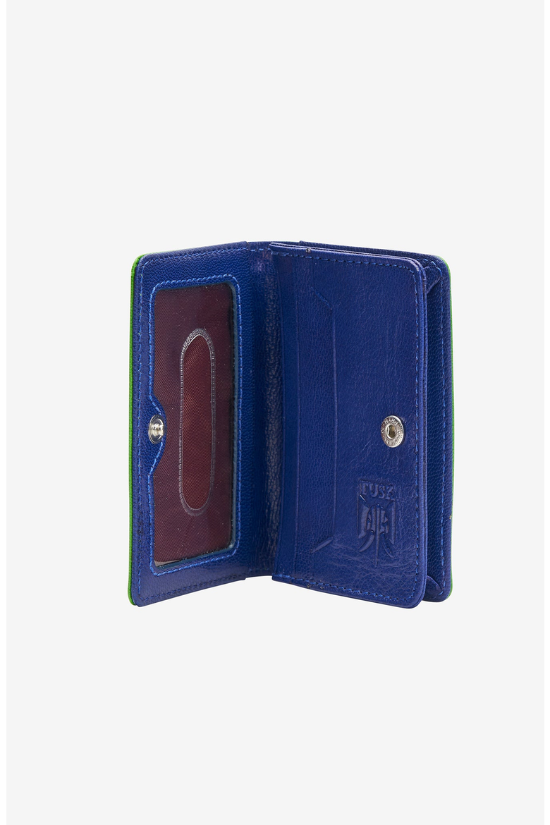 Siam Business Card Case, Alternate, color, Grass / Indigo