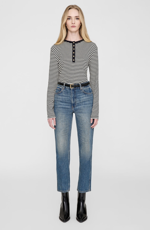 Anine Bing Alessia Long Sleeve Tee In Multi