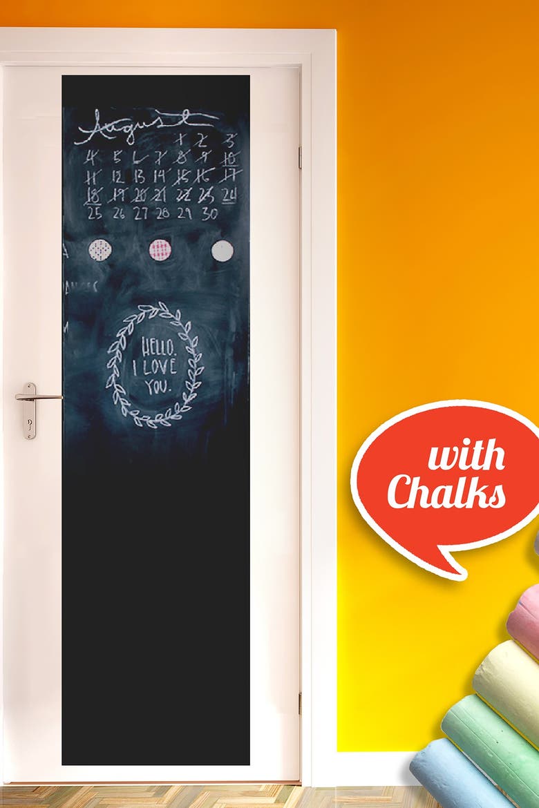 Blackboard Door Mural, Main, color, MULTI