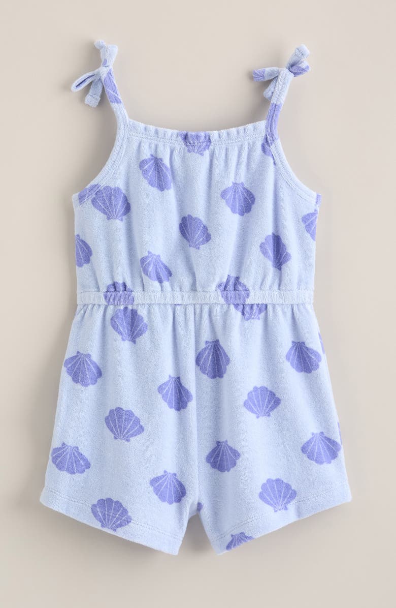 Tucker + Tate Bow Strap Cotton Terry Shorts ), Alternate, color, Blue Halogen Seashells