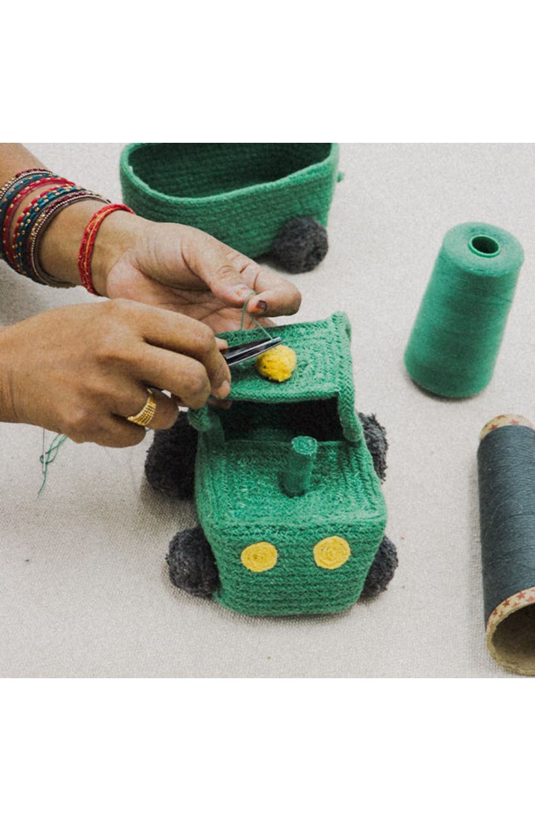 Lorena Canals Basket Tractor, Alternate, color, Green