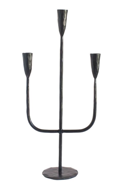 Hand-Forged Iron Candelabra