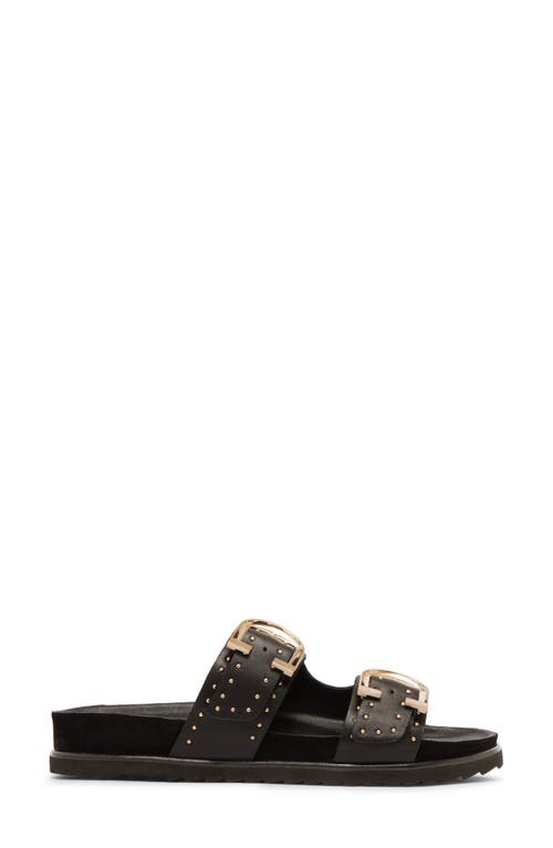 Frankie4 Deon Buckle Sandal In Black Stud