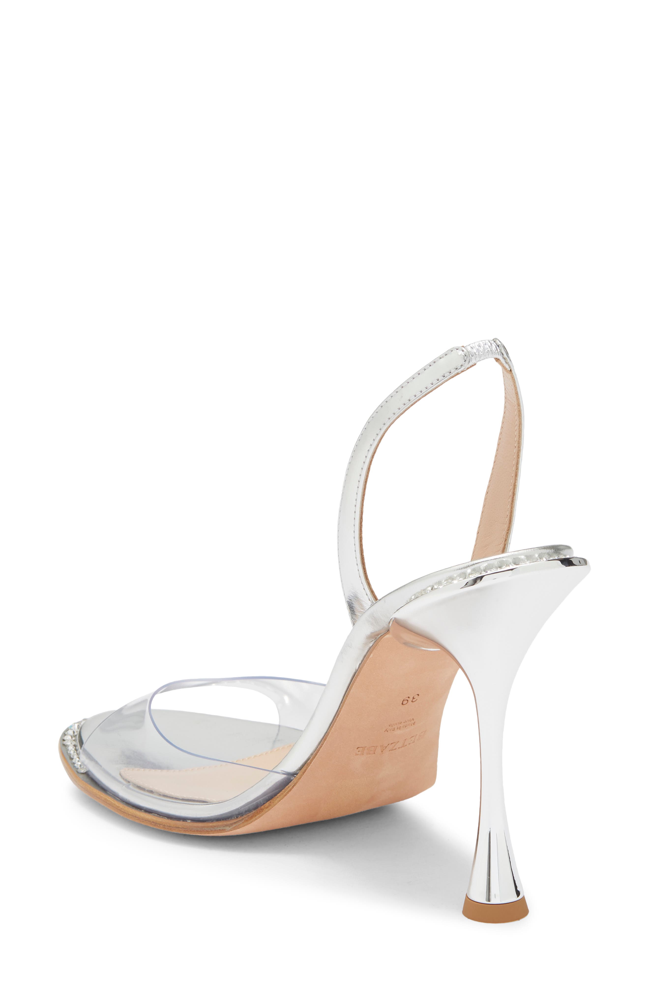 Crystal Mirror Slingback Sandal, Alternate, color, CLEAR PVC