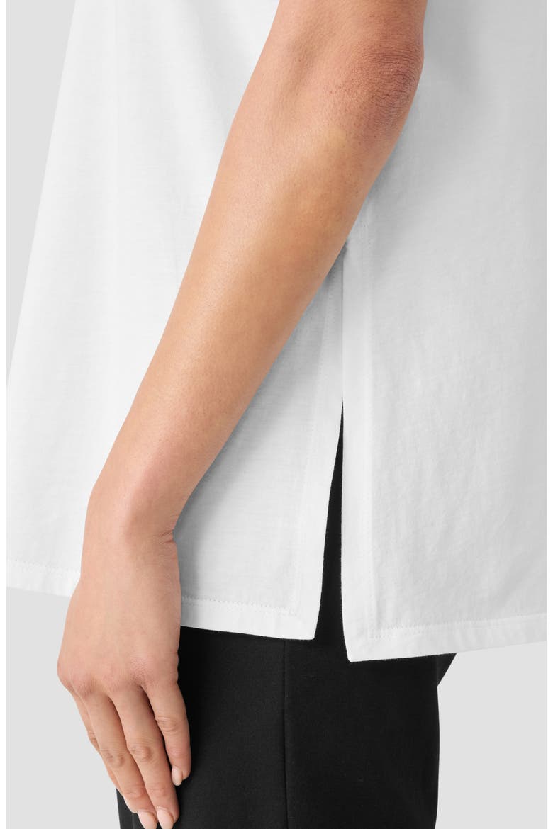 Crewneck Organic Cotton T-Shirt, Alternate, color, WHITE