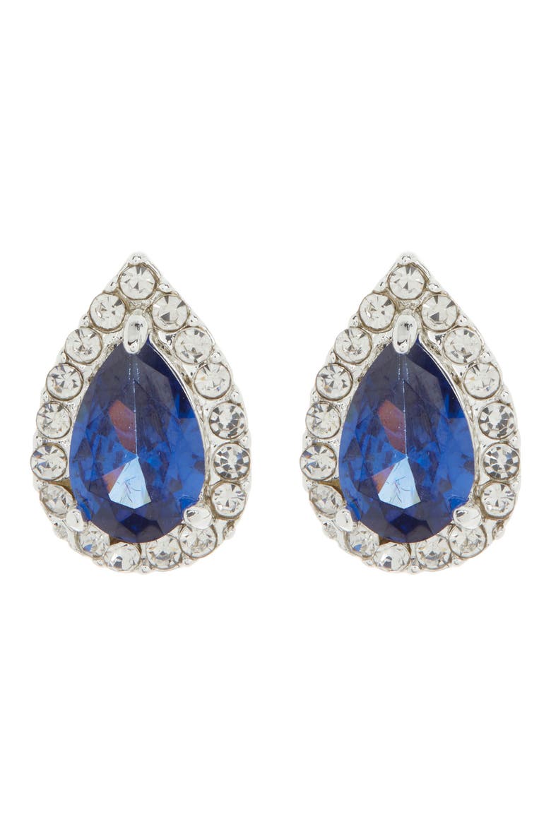 CZ Teardrop Pendant Necklace & Earrings Set, Alternate, color, SILVER
