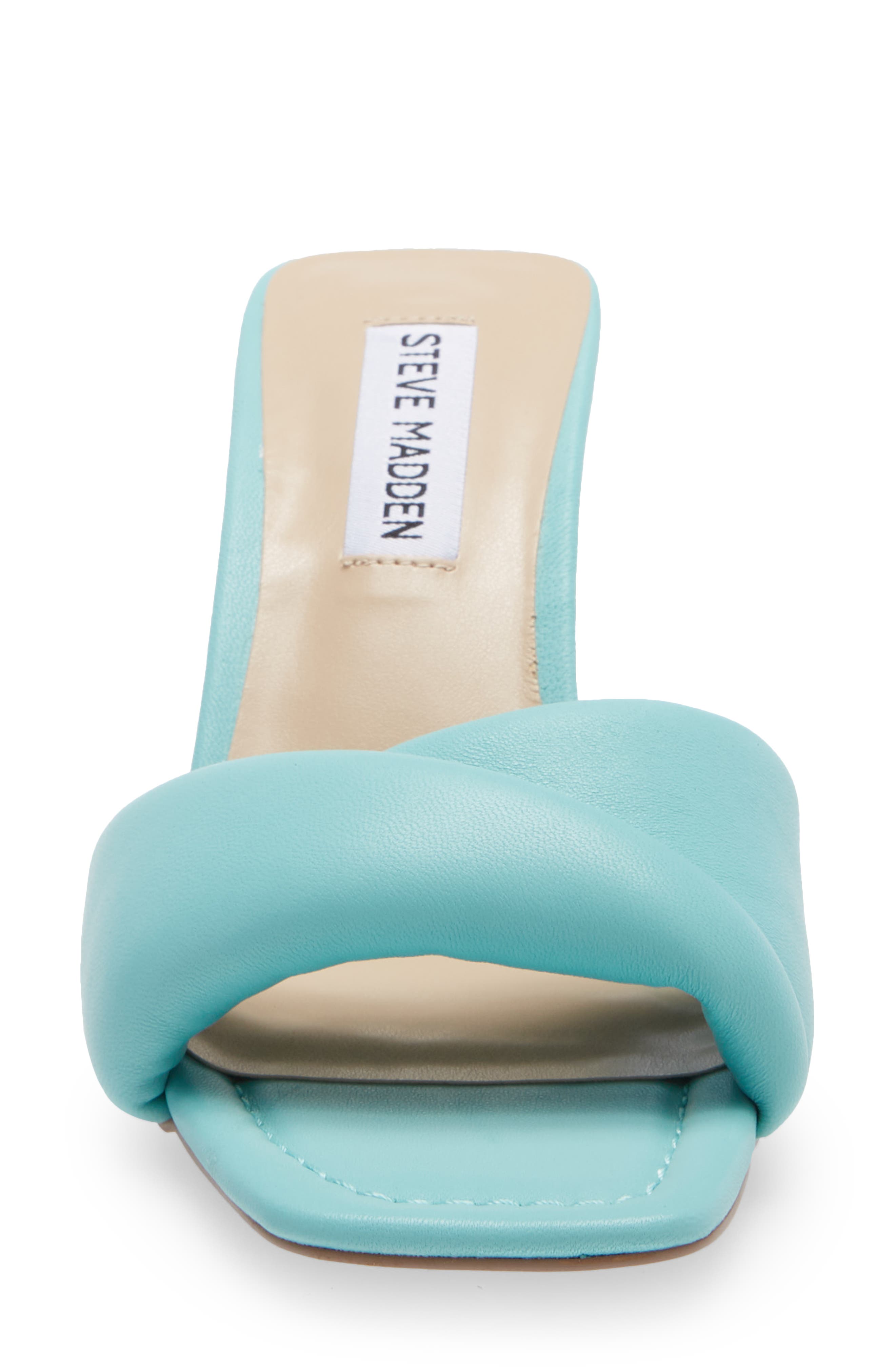 Slide Sandal, Alternate, color, TURQUOISE LEATHER