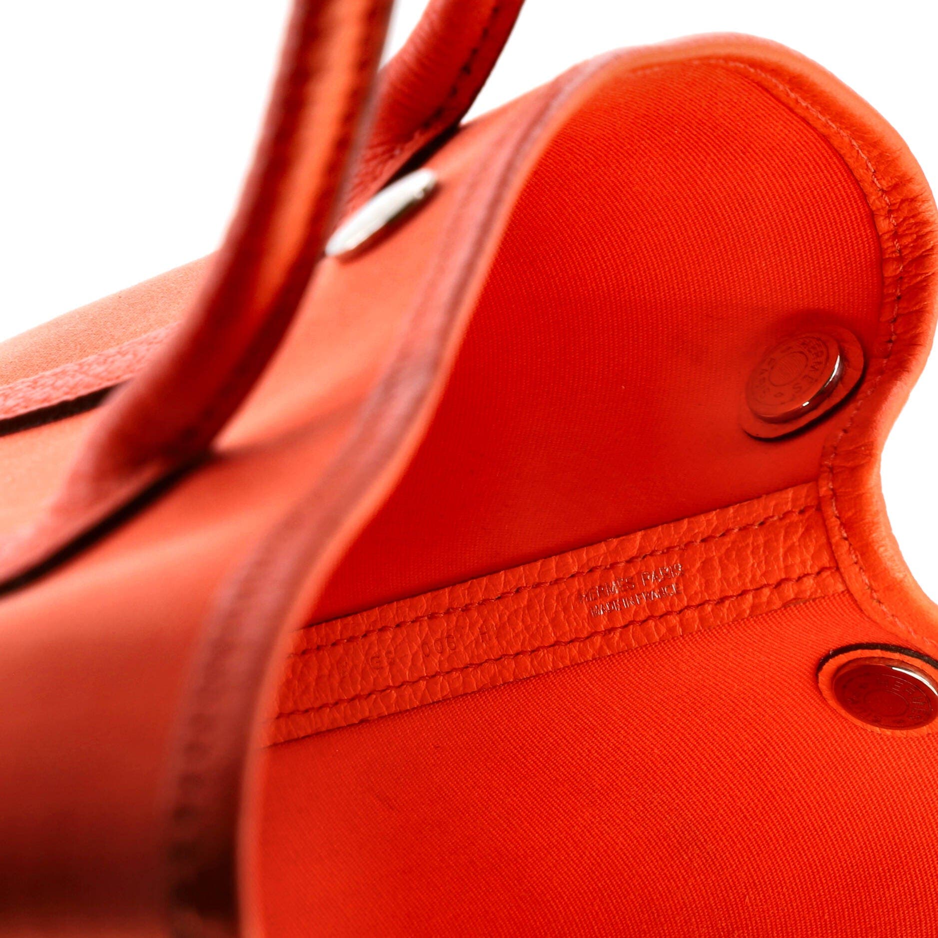 Pre-Owned Hermes Garden Party Tote Toile and Leather 30, Alternate, color, Orange Poppy