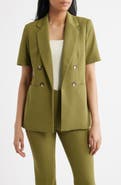 Anne Klein Short Sleeve Double Breasted Jacket