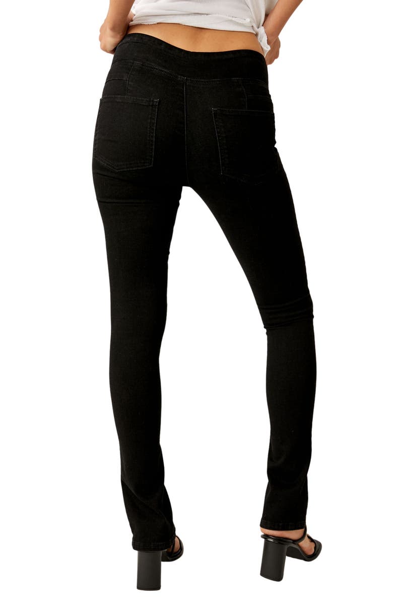 Free People Double Dutch Pull-On Slit Hem Jeans, Alternate, color,