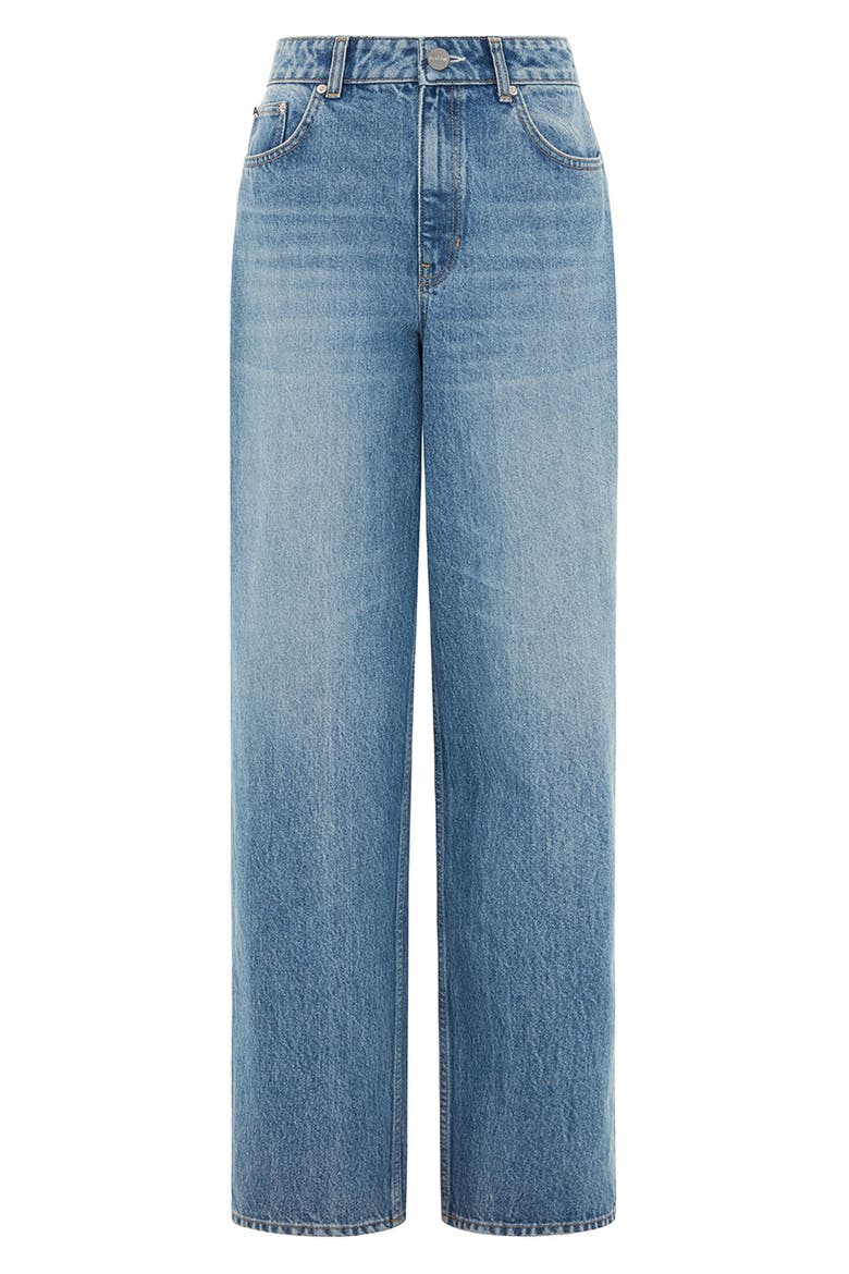 High Waist Straight Leg Jeans, Alternate, color, SKY BLUE