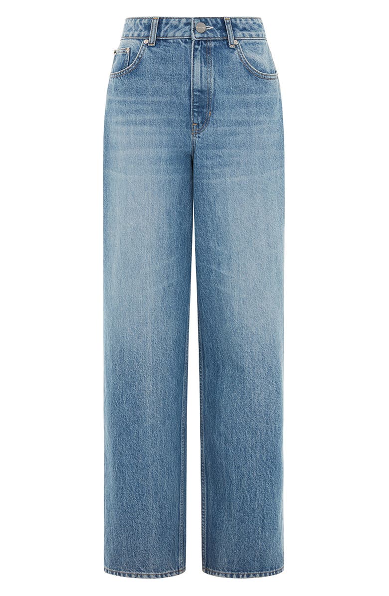 ALIGNE High Waist Straight Leg Jeans, Alternate, color, Sky Blue