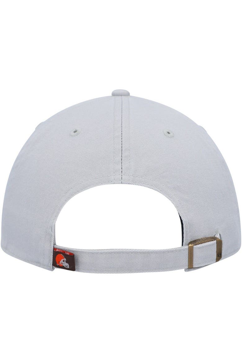 Men's '47 Gray Cleveland Browns Team Clean Up Adjustable Hat, Alternate, color, Gray