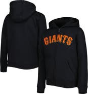 Outerstuff Youth Black San Francisco Giants Wordmark Full-Zip Fleece Hoodie