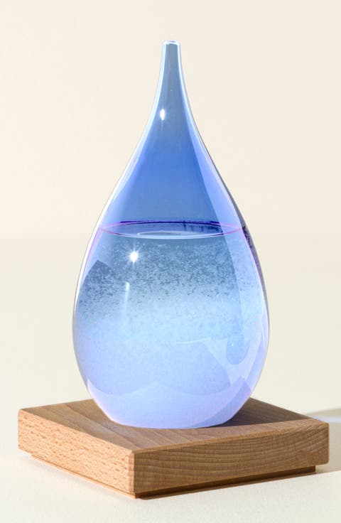 Weather Changing Water Droplets (With Wooden Base)