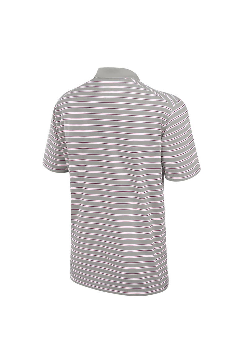 Men's Nike Pewter/White Alabama Crimson Tide Primetime Victory Striped Performance Polo, Alternate, color, Pewter