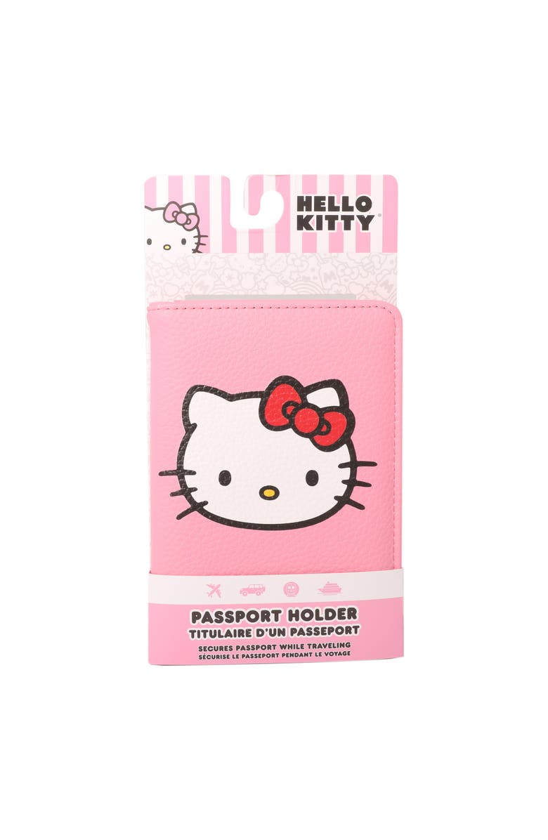 Hello Kitty Pink Pebbled Travel Passport Holder, Alternate, color, Pink