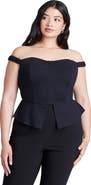 ELOQUII Off The Shoulder Peplum Top