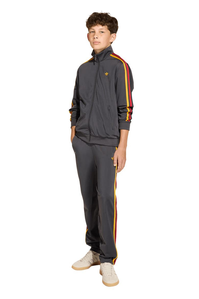 Kids' Firebird Recycled Polyester Track Jacket, Alternate, color, UTILITY BLACK/ COLLEGIATE GOLD