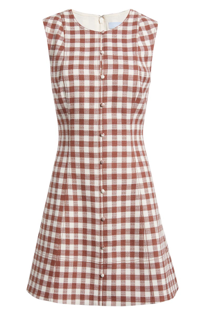 Hill House Home The Angie Check Sleeveless Fit & Flare Minidress, Alternate, color, Rust Gingham