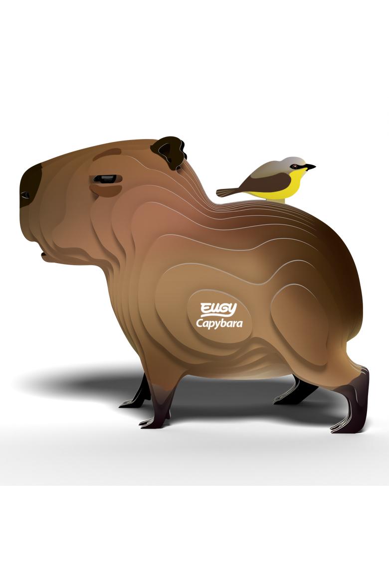 Capybara 3D Puzzle, Alternate, color, No Color