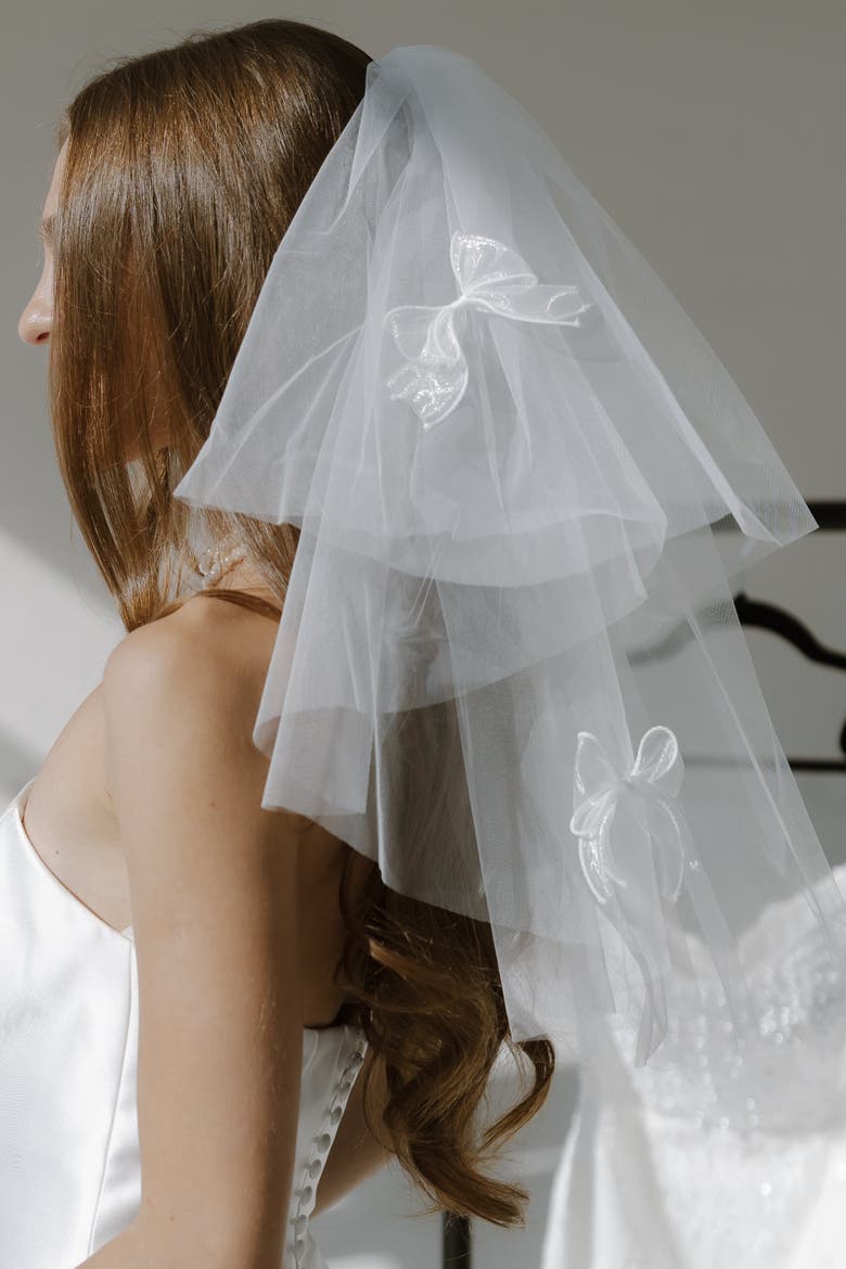Tie the Knot Mini Veil, Alternate, color, Ivory