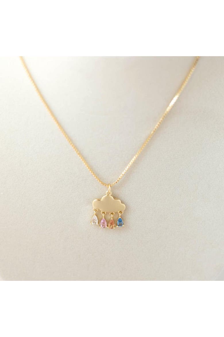 Rainbow After The Storm Necklace, Alternate, color, Gold