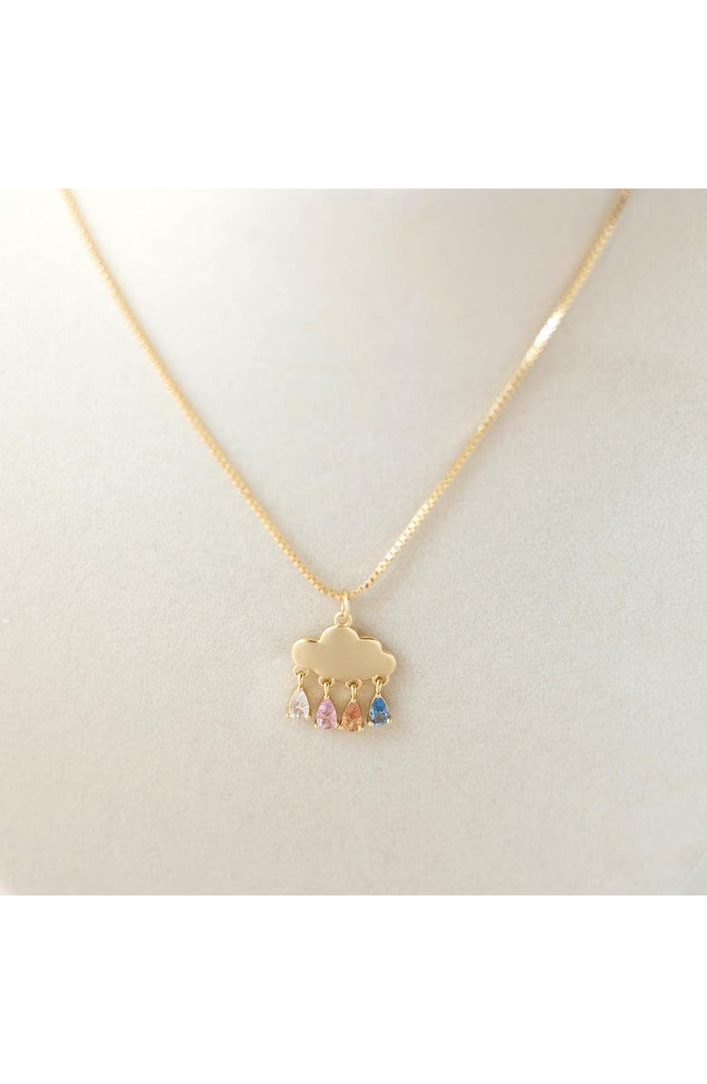Ivy & Pearl Co. Rainbow After The Storm Necklace, Alternate, color, Gold