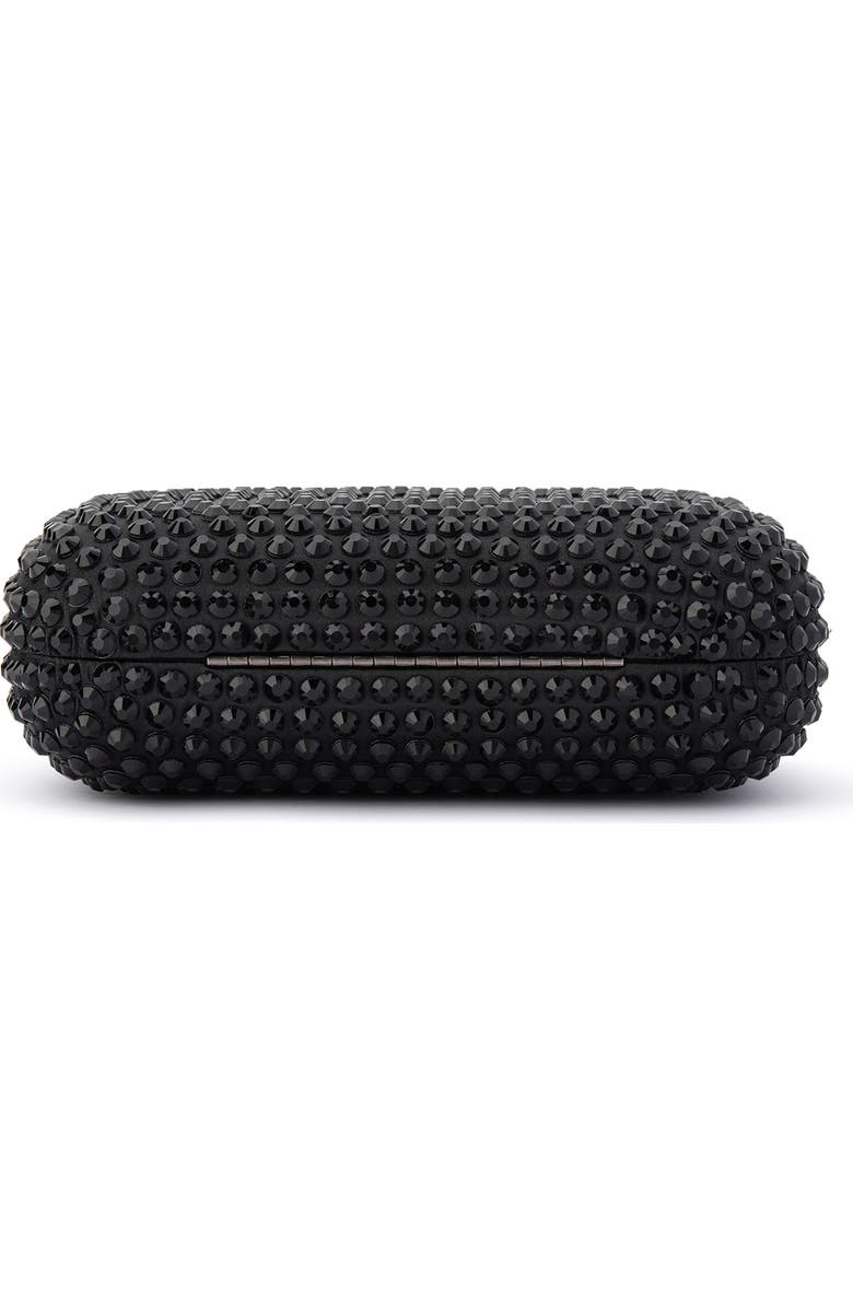 Olga Berg Caydence Hot Fix Crystal Clutch, Alternate, color, Black