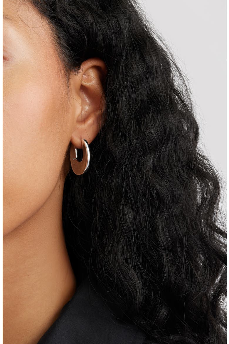 2 Pairs of Polished Huggie Hoop Earrings, Alternate, color, SILVER