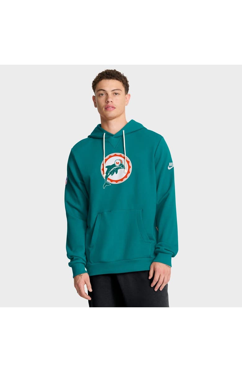Nike Men's Nike Aqua Miami Dolphins Sideline Offensive Set Play Performance Pullover Hoodie, Alternate, color, Aqua