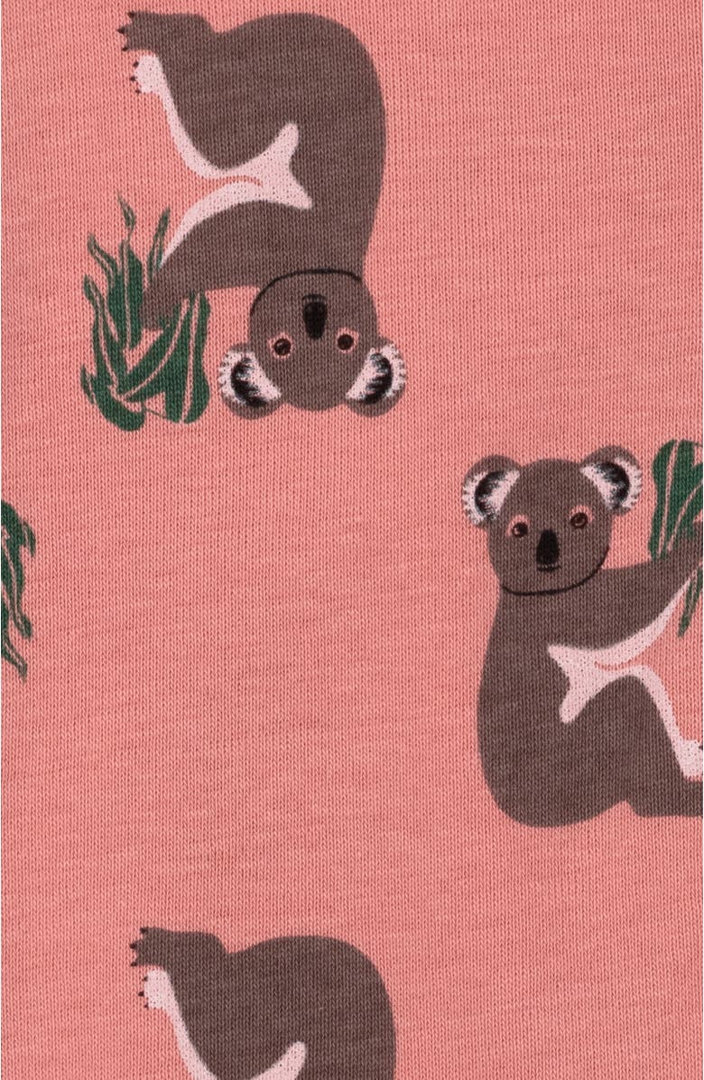 Leveret Footed Printed Cotton Matching Family Pajamas, Coordinated Prints, Alternate, color, Pink Koala
