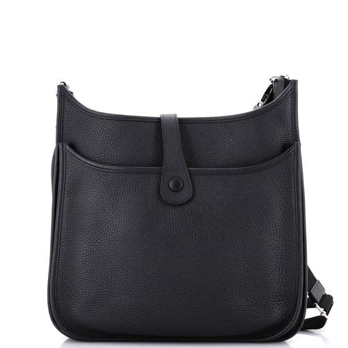 Pre-owned Hermes Hermes Evelyne Bag Gen Iii Clemence Gm In Black