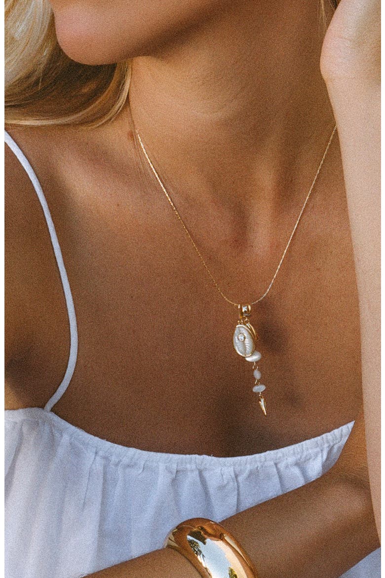 Cowrie Mother of Pearl Charm, Alternate, color, MOTHER OF PEARL