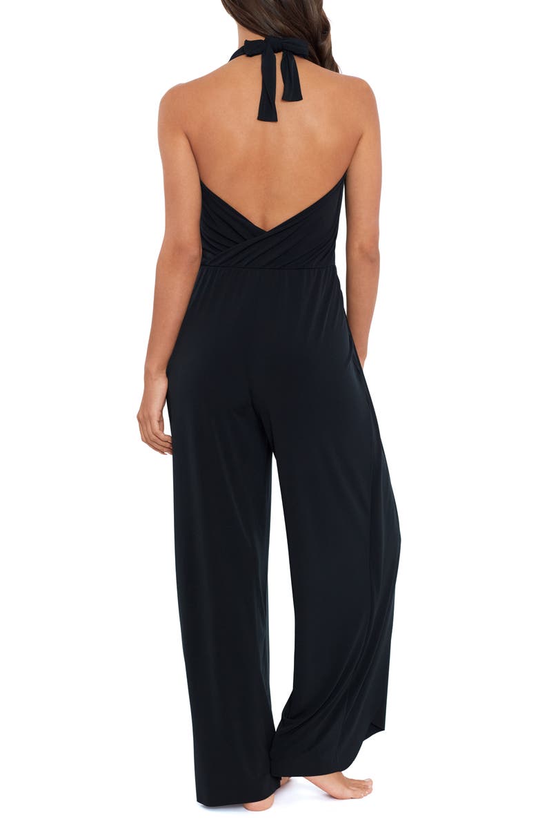 Magicsuit<sup>®</sup> Halter Cover-Up Jumpsuit, Alternate, color, Black