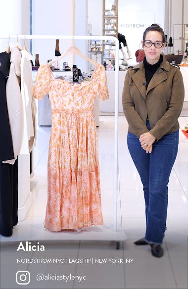 HOUSE OF CB Penelope Floral Puff Sleeve Corset Maxi Dress Nordstrom