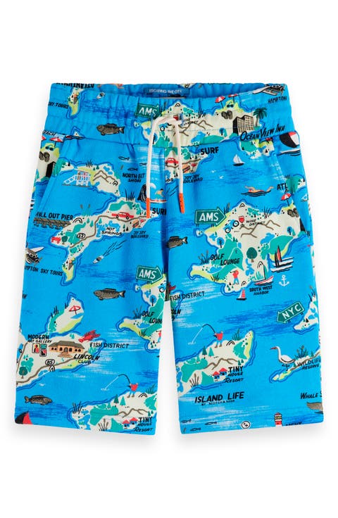 Kids' Print Cotton Sweat Shorts (Big Kid)