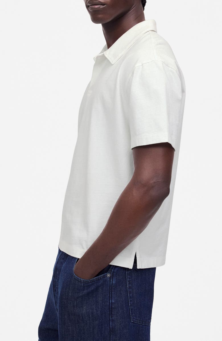 Madewell The Vintage Cotton Polo, Alternate, color, Soft White