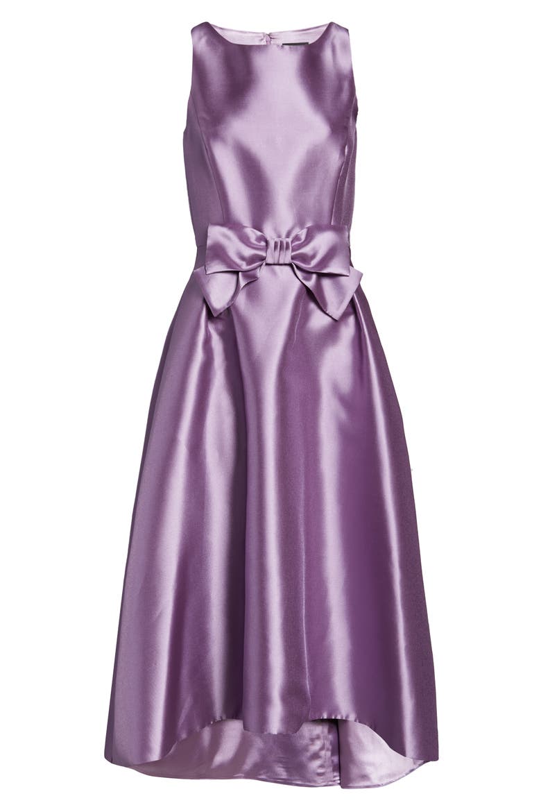 Mikado High/Low Gown, Alternate, color, MAUVE