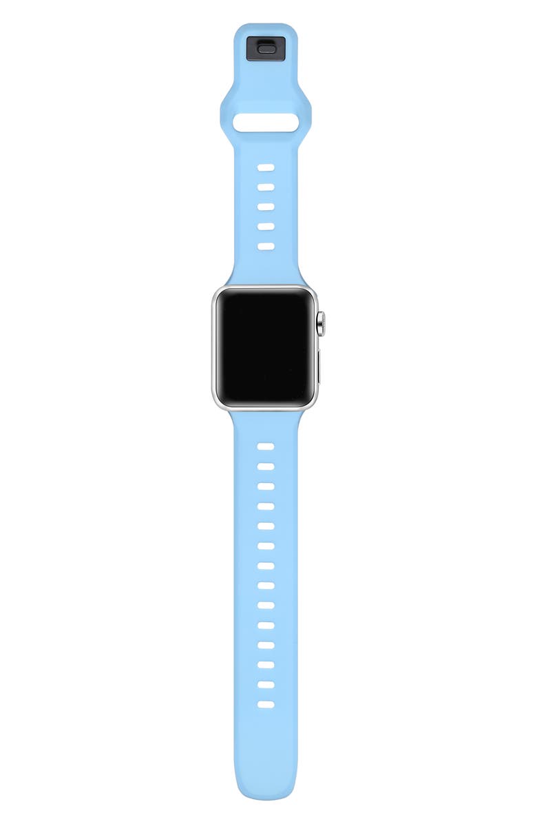 The Posh Tech Premium Silicone 38–41mm Apple Watch<sup>®</sup> Watchband, Alternate, color, Light Blue