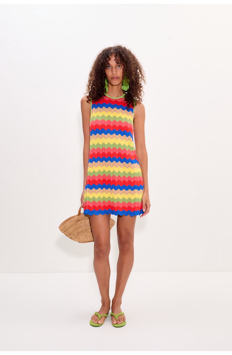 SIMONMILLER Moji Wave Mini Dress, Alternate, color, Tropical Wave