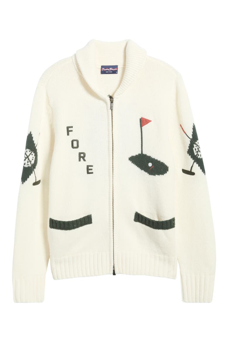Lewis Golf Zip Cardigan, Alternate, color, CREAM